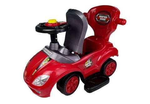 Jeździk z Pchaczem Mega Car 3w1 Czerwony LEAN CARS Jeździk z Pchaczem Mega Car 3w1 Czerwony LEAN CARS