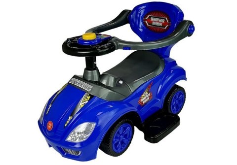 Jeździk z Pchaczem Mega Car 3w1 Niebieski LEAN CARS Jeździk z Pchaczem Mega Car 3w1 Niebieski LEAN CARS
