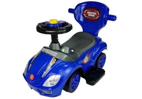 Jeździk z Pchaczem Mega Car 3w1 Niebieski LEAN CARS Jeździk z Pchaczem Mega Car 3w1 Niebieski LEAN CARS