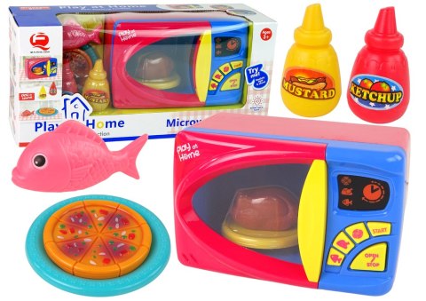 Kuchenka Mikrofalowa Akcesoria Pizza Kurczak Mikrofalówka Na Baterie LEAN Toys Kuchenka Mikrofalowa Akcesoria Pizza Kurczak Mikrofalówka Na Baterie LEAN Toys