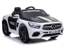 Pojazd na Akumulator Mercedes SL500 Policja Biały LEAN CARS