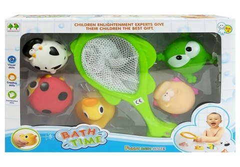 Zestaw Gumowych Zwierząt do Kąpieli Strzelają Wodą LEAN Toys