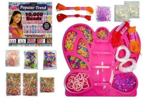 Zestaw Koralików Biżuteria DIY 10000 koralików LEAN Toys Zestaw Koralików Biżuteria DIY 10000 koralików LEAN Toys