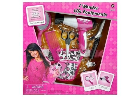 Zestaw Małej Fryzjerki Nożyczki Suszarka Lokówka LEAN Toys Zestaw Małej Fryzjerki Nożyczki Suszarka Lokówka LEAN Toys