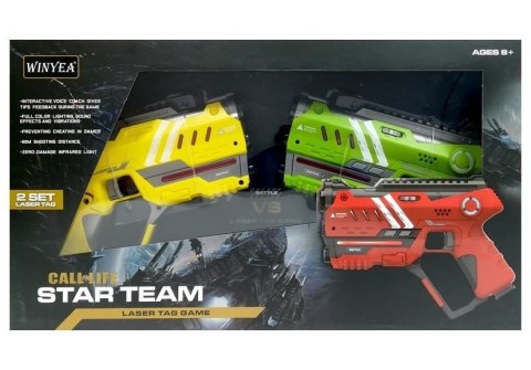 Zestaw Pistoletów Laser Tag 4 drużyny 2 kolory LEAN Toys Zestaw Pistoletów Laser Tag 4 drużyny 2 kolory LEAN Toys