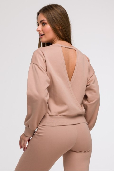 Bluza Damska Model B293 Mocca - BeWear BeWear Bluza Damska Model B293 Mocca - BeWear BeWear