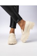 Damskie Mokasyny ? Kremowe MILANO BEIGE - Inello Inello