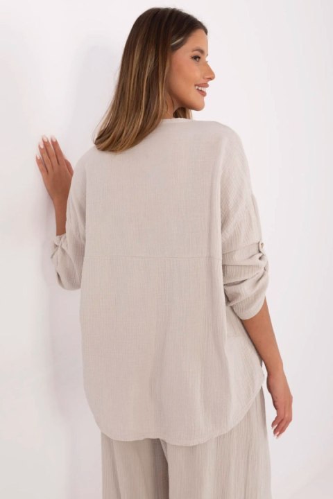 Koszula Damska Model DHJ-KS-25108.60P Beige - Italy Moda Italy Moda Koszula Damska Model DHJ-KS-25108.60P Beige - Italy Moda Italy Moda