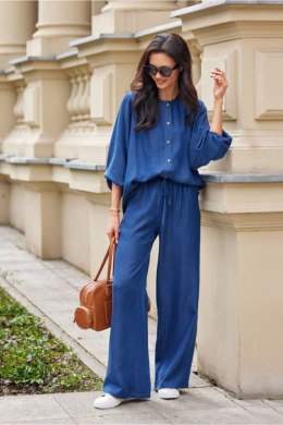 Koszula Damska Model Zaya BLU0212 J06 Navy - Roco Fashion Roco Fashion