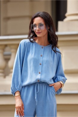 Koszula Damska Model Zaya BLU0212 J07 Blue - Roco Fashion Roco Fashion