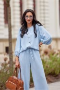 Koszula Damska Model Zaya BLU0212 J08 Blue - Roco Fashion Roco Fashion