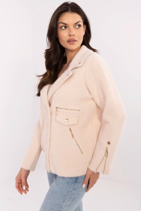 Kurtka Damska Model MBM-KR-250.77 Light Beige - MBM MBM Kurtka Damska Model MBM-KR-250.77 Light Beige - MBM MBM