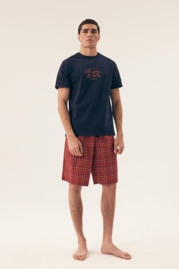 Piżama Męska Model Dash 42622-59X Navy/Red - Henderson Henderson