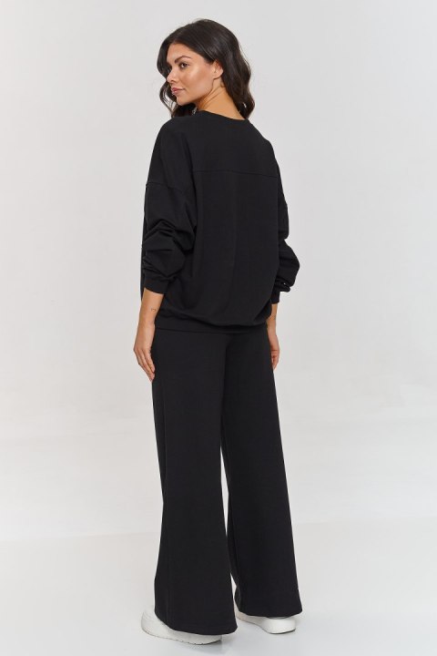 Spodnie Komplet Model M863 Black - Makadamia Makadamia Spodnie Komplet Model M863 Black - Makadamia Makadamia