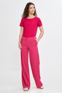 Spodnie wide leg z kantem SD112 Pink - Nife Nife Spodnie wide leg z kantem SD112 Pink - Nife Nife