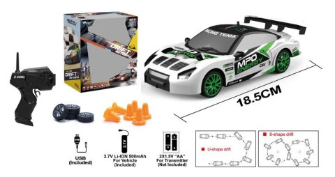 Auto Sportowe Zdalnie Sterowane Wymienne Koła Biało- Zielone LoveStory Auto Sportowe Zdalnie Sterowane Wymienne Koła Biało- Zielone LoveStory