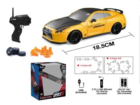 Auto Sportowe Zdalnie Sterowane Wymienne Koła Żółte LoveStory Auto Sportowe Zdalnie Sterowane Wymienne Koła Żółte LoveStory