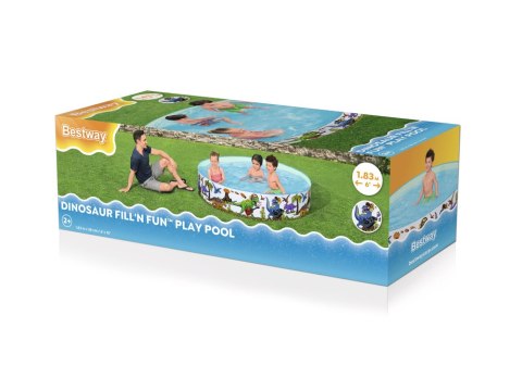 Basen Ogrodowy Dinozaury 183 cm x 38 cm Bestway 55022 Bestway Basen Ogrodowy Dinozaury 183 cm x 38 cm Bestway 55022 Bestway