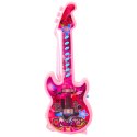 Gitara Elektryczna Dla Dzieci Melodie Gama Solmizacyjna Różowa 29cm LEAN TOYS