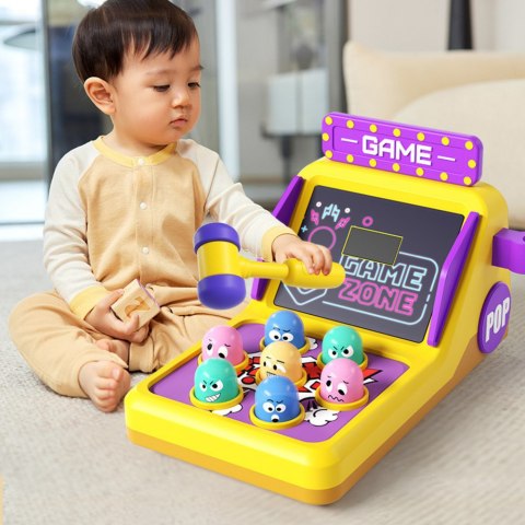 Gra Zręcznościowa Whack A Mole Automat Z Młotkiem Światła Dźwięki LEAN Toys Gra Zręcznościowa Whack A Mole Automat Z Młotkiem Światła Dźwięki LEAN Toys