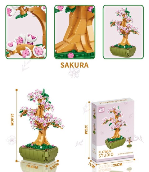 Klocki Kwiaty 563 elementy LoveStory Klocki Kwiaty 563 elementy LoveStory