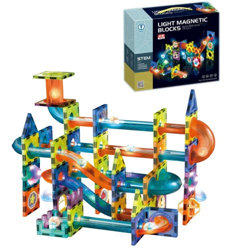 Klocki Magnetyczne 110 Elementów Świecące LoveStory Klocki Magnetyczne 110 Elementów Świecące LoveStory