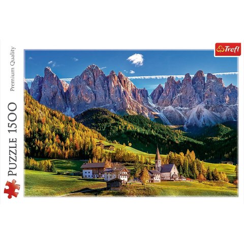 Puzzle - 1500 - Dolina Val di Funes - Dolomity - Włochy - Trefl 26163 Trefl Puzzle Puzzle - 1500 - Dolina Val di Funes - Dolomity - Włochy - Trefl 26163 Trefl Puzzle