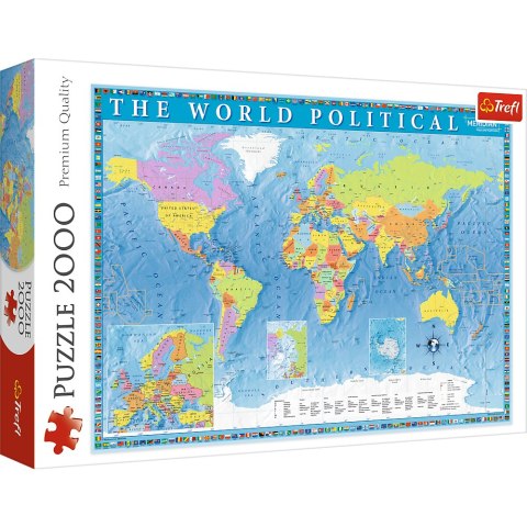 Puzzle - 2000 - Polityczna mapa świata - Trefl 27099 Trefl Puzzle