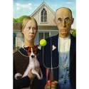 Puzzle - 500 - American Gothic: Psia Edycja - Trefl 37526 Trefl Puzzle