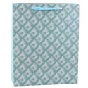 Torba Prezentowa Z Tłoczeniem Błękitna Turkusowa 32 x 26 x 10cm LEAN