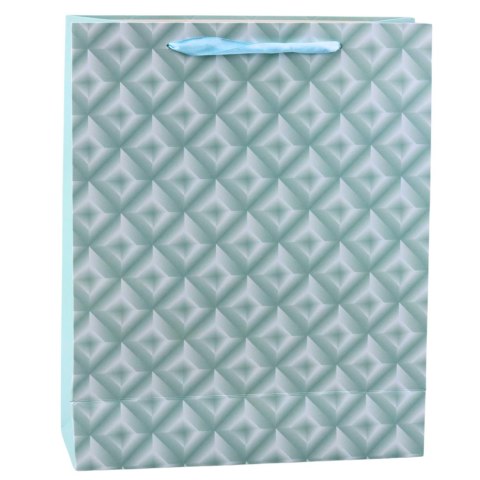 Torba Prezentowa Z Tłoczeniem Błękitna Turkusowa 32 x 26 x 10cm LEAN Torba Prezentowa Z Tłoczeniem Błękitna Turkusowa 32 x 26 x 10cm LEAN