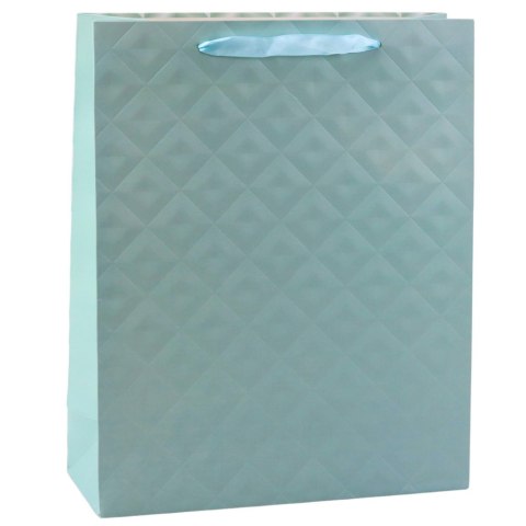 Torba Prezentowa Z Tłoczeniem Błękitna Turkusowa 32 x 26 x 10cm LEAN Torba Prezentowa Z Tłoczeniem Błękitna Turkusowa 32 x 26 x 10cm LEAN