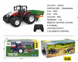 Traktor czerwony z siewnikiem BestToys