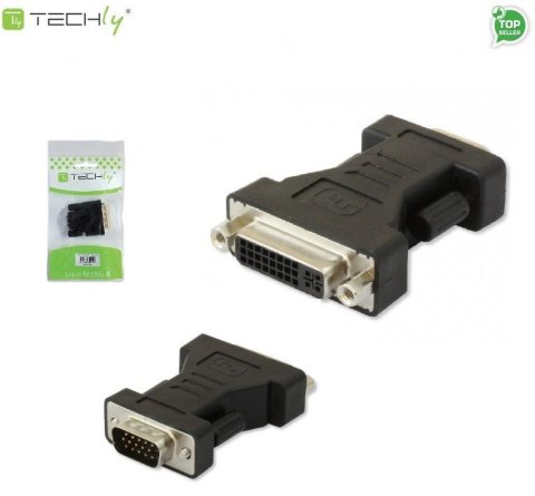 Adapter Techly DVI-9100 DVI na VGA Ż/M, czarny IADAP Techly Adapter Techly DVI-9100 DVI na VGA Ż/M, czarny IADAP Techly
