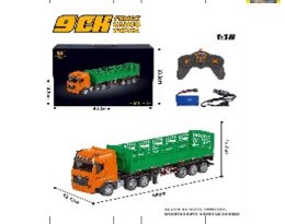 Ciężarówka pomarańczowa z przyczepą RC BestToys