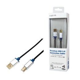 Kabel USB 2.0 LogiLink Premium BUAB220 A/B 2m LogiLink