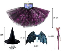 Sukienka Halloween z kapeluszem i skrzydłami Stator