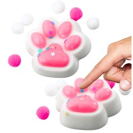 Gniotek Kocia Łapka Antystresowa Sensoryczna Squishy Biało-Różowa LEAN TOYS