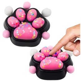 Gniotek Kocia Łapka Antystresowa Sensoryczna Squishy Czarno-Różowa LEAN TOYS