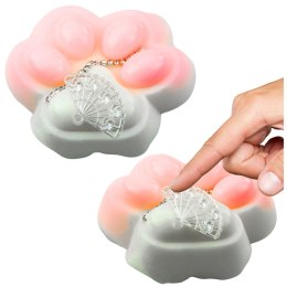Gniotek Kocia Łapka Antystresowa Sensoryczna Squishy Ozdoby Biała LEAN TOYS