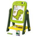 Tablica Dwustronna Magnetyczna Suchościeralna Dinozaur Zielona Akcesoria LEAN Toys
