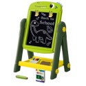 Tablica Dwustronna Magnetyczna Suchościeralna Dinozaur Zielona Akcesoria LEAN Toys