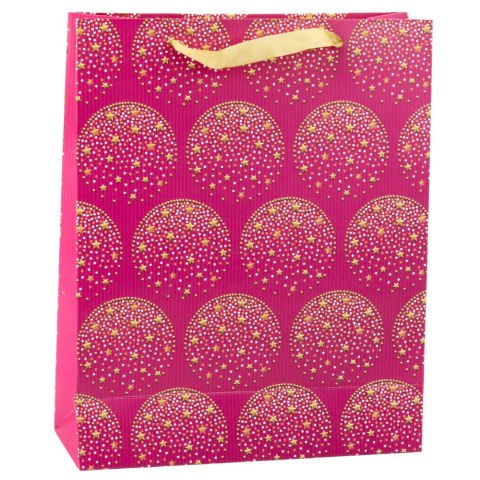 Torba Prezentowa Elegancka Złote Gwiazdki Różowa 32 x 26 x 10 cm LEAN Torba Prezentowa Elegancka Złote Gwiazdki Różowa 32 x 26 x 10 cm LEAN