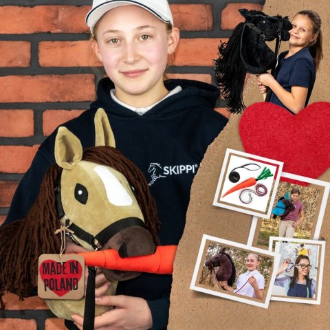 Hobby Horse Skippi A3 - Karmel - Beżowy - kantar i wodze w zestawie Hobby Horse Skippi A3 - Karmel - Beżowy - kantar i wodze w zestawie