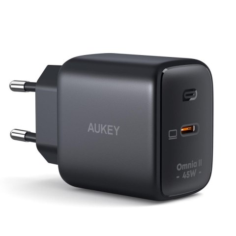 Ładowarka sieciowa Aukey PA-B2T GaN, USB-C, PD 45W Aukey