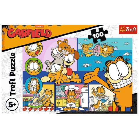 Puzzle - 100 - Leniwy Garfield - Trefl 16521 Trefl Puzzle Puzzle - 100 - Leniwy Garfield - Trefl 16521 Trefl Puzzle