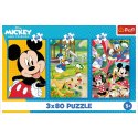 Puzzle - 3x80 - Ekipa Myszki Miki - Trefl 34887 Trefl Puzzle