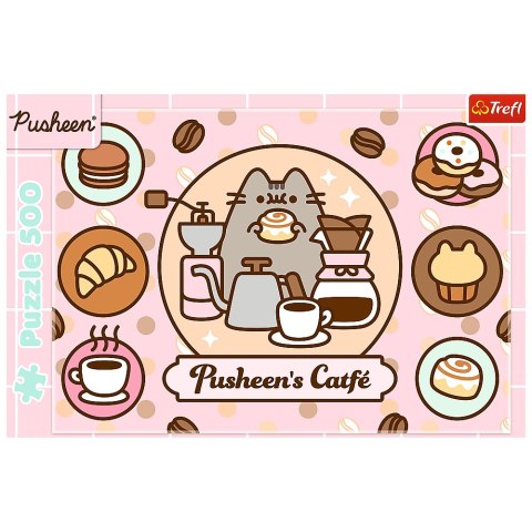 Puzzle - 500 - Pusheen w kawiarni - Trefl 37528 Trefl Puzzle Puzzle - 500 - Pusheen w kawiarni - Trefl 37528 Trefl Puzzle