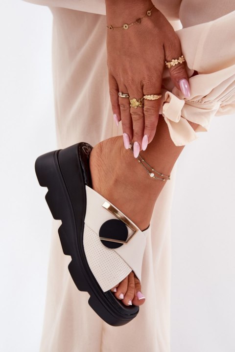 Sandał Klapki Model Artiker 56C1585 Beige - Step in style Step in style