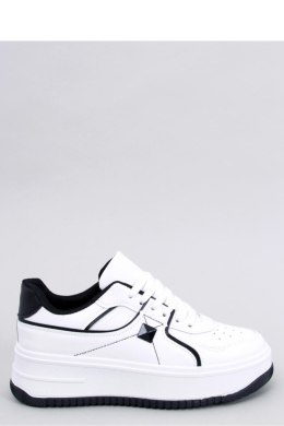 Sneakersy na koturnie HOLMES WHITE/BLACK - Inello Inello